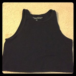 Black, simple crop top